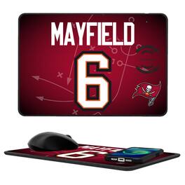 Keyscaper - Baker Mayfield Tampa Bay Buccaneers Wireless Charger and Mouse Pad - Black