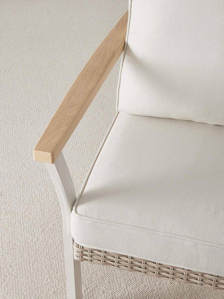 Angle. Songmics Home - SONGMICS HOME Sencillo Collection – Outdoor Steel Lounge Chair in Bone Color - Beige.