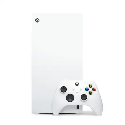 Front. Microsoft - Geek Squad Certified Refurbished Xbox Series X 1TB All-Digital Console (Disc-Free Gaming) - Robot White.