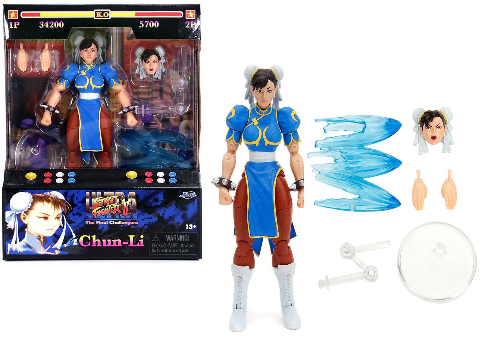1P 34200 K.O 5700 2P  
The Final Challengers  
Chun-Li  
WARNING: CHOKING HAZARD - Small parts. Not for children under 3 years.  
13+