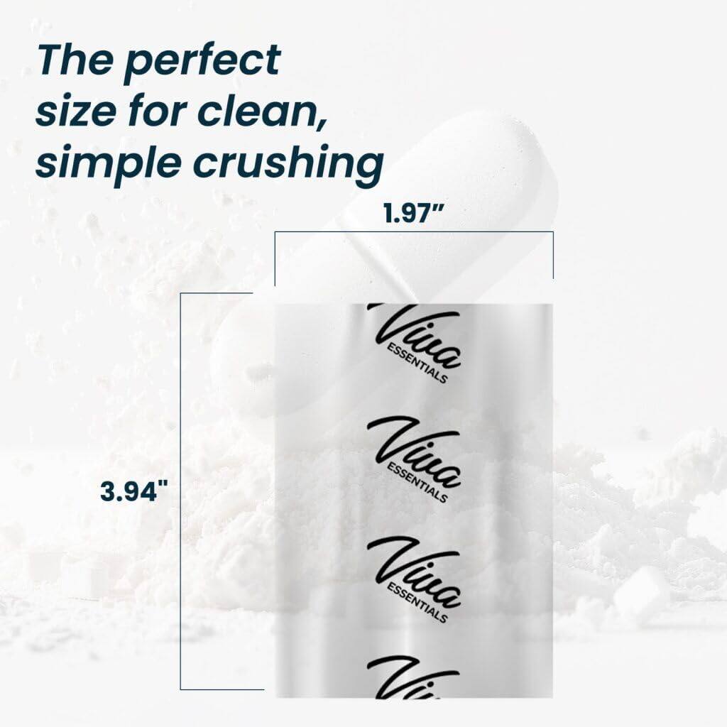 The perfect size for clean, simple crushing  
1.97"  
3.94"  
Viva ESSENTIALS  
Viva ESSENTIALS  
Viva ESSENTIALS  
Vi