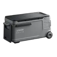 Anker - SOLIX Everfrost 2 Electric Cooler 58L(61QT) with 288Wh Plug in Battery, Refrigerator/Freezer, Powered by AC/DC/Solar - Gray - Front_Zoom