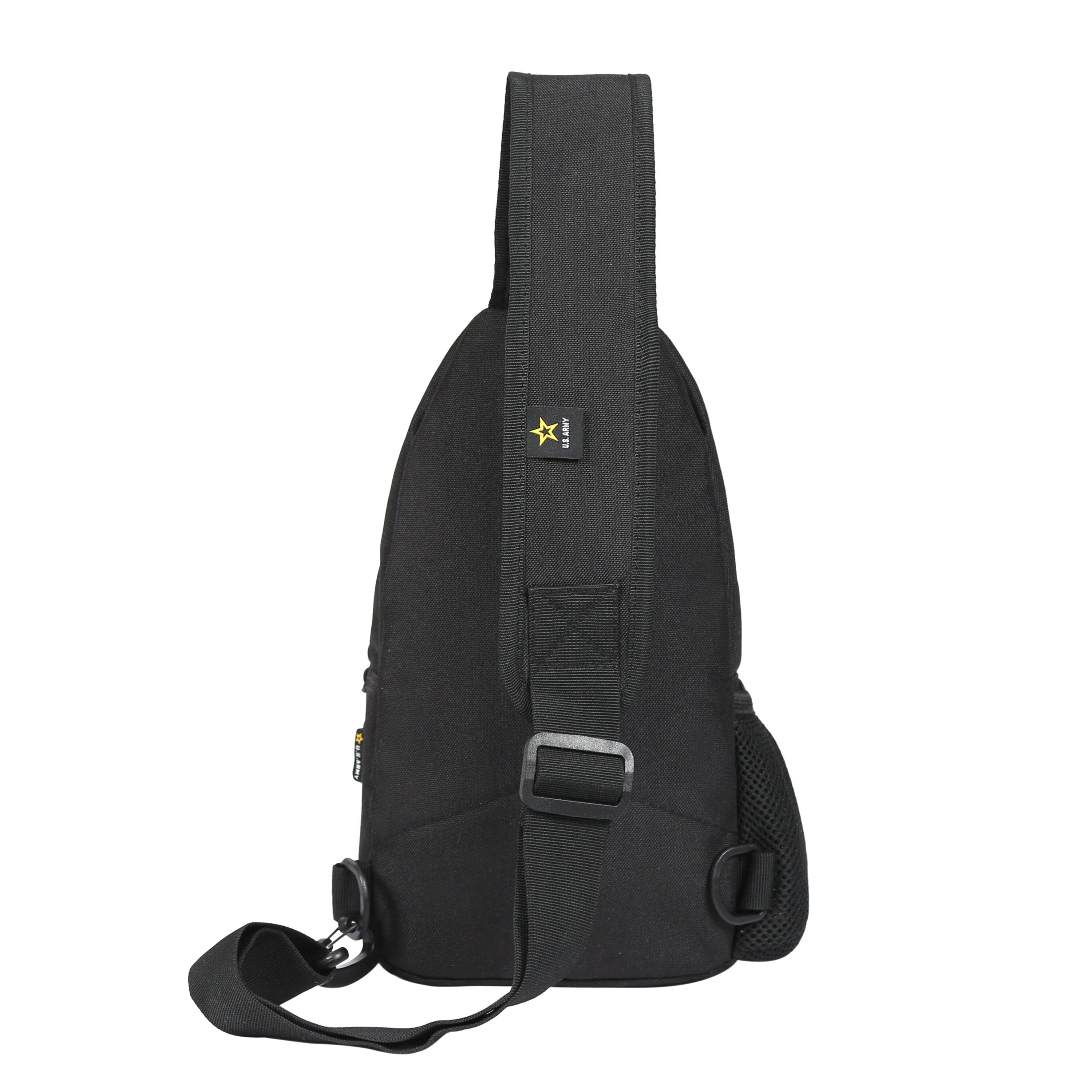 Angle. US Army - DELTA High Performance Tactical Sling Bag - BLACK.