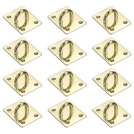 Unique Bargains - Metal Phone Charm Hook 1.1", 12pcs Adhesive Square Shaped Finger Grip for Smartphones Keychain Tablet Case Accessories - Gold