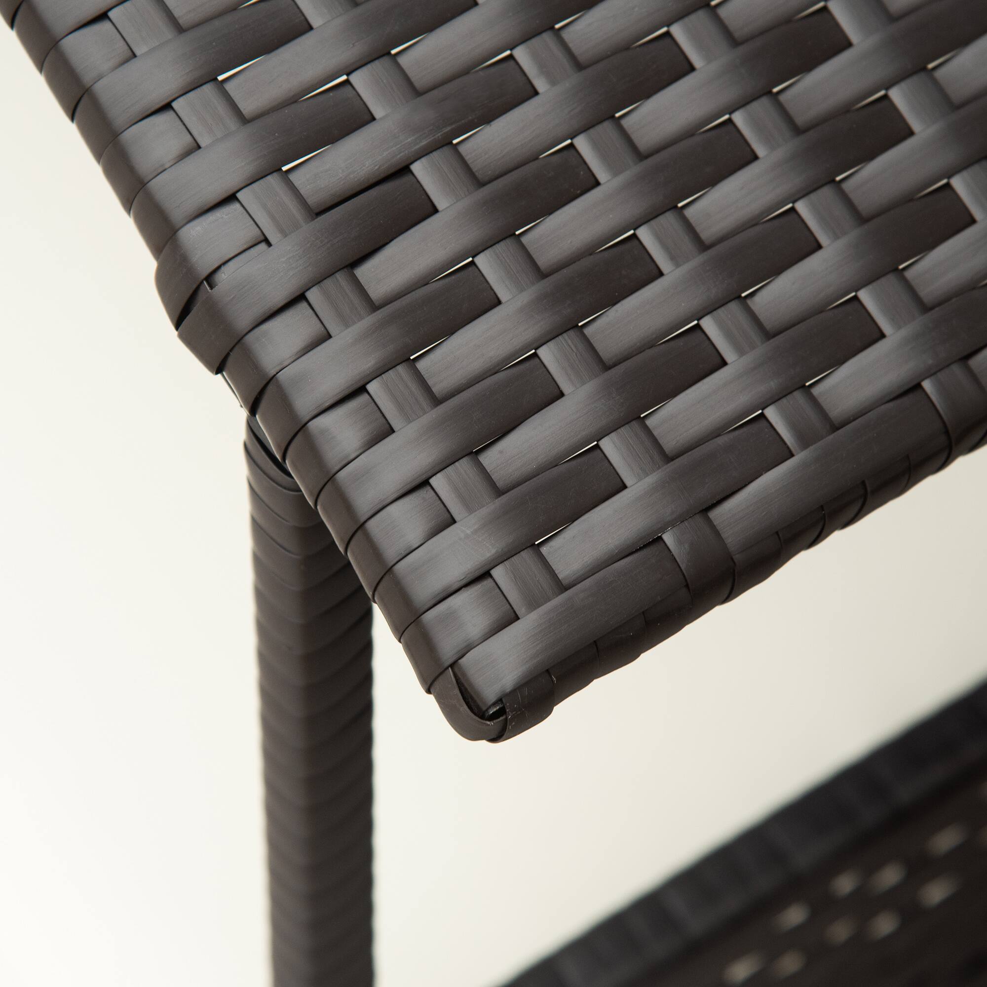 Alt View 5. Pawhut - Wicker Dog House Outdoor, Canopy, Rattan Bed, Water-resistant Cushion, 66 lbs, 19.75", Brown Wicker, White Cushion - Cream White.