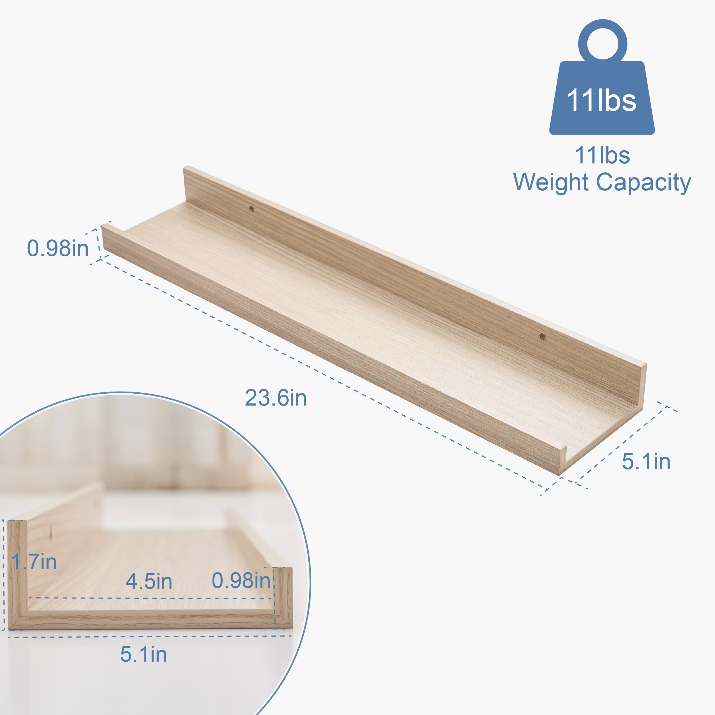 11lbs Weight Capacity

0.98in
23.6in
5.1in

1.7in
4.5in
0.98in
5.1in