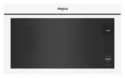 Whirlpool - 1.1 Cu. Ft. Over-the-Range Microwave with Flush Built-in Design - White - Front_Zoom