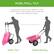 PUSH, PULL, TILT
Moving around your lawn or garden is made simple with 2 rubber wheels and a handle that allows easy tilting and pulling
EASY TILT
PUSH OR PULL