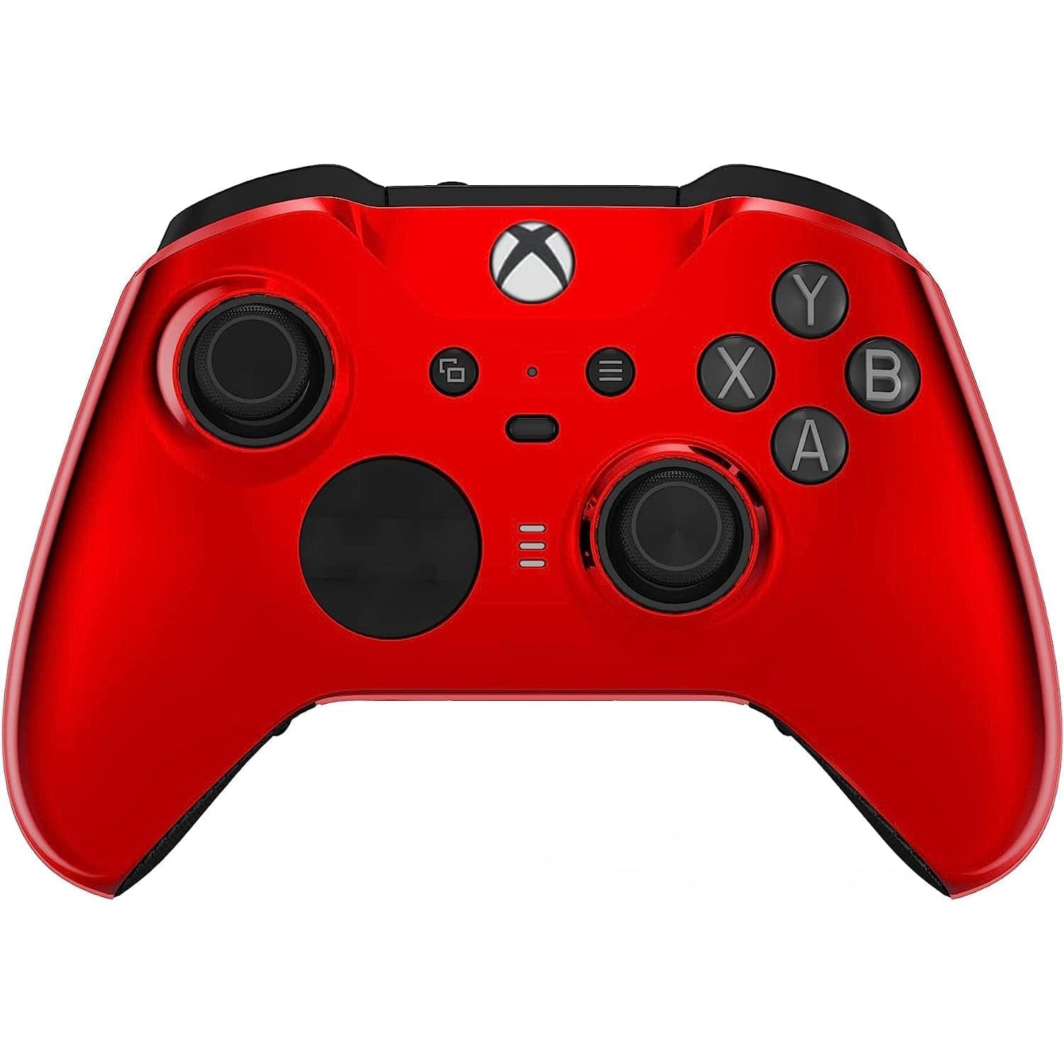 Front. Custom Controllerzz - Custom Elite Series 2 Wireless Controller for Xbox Series X, Xbox Series S, Xbox One - Red Chrome.