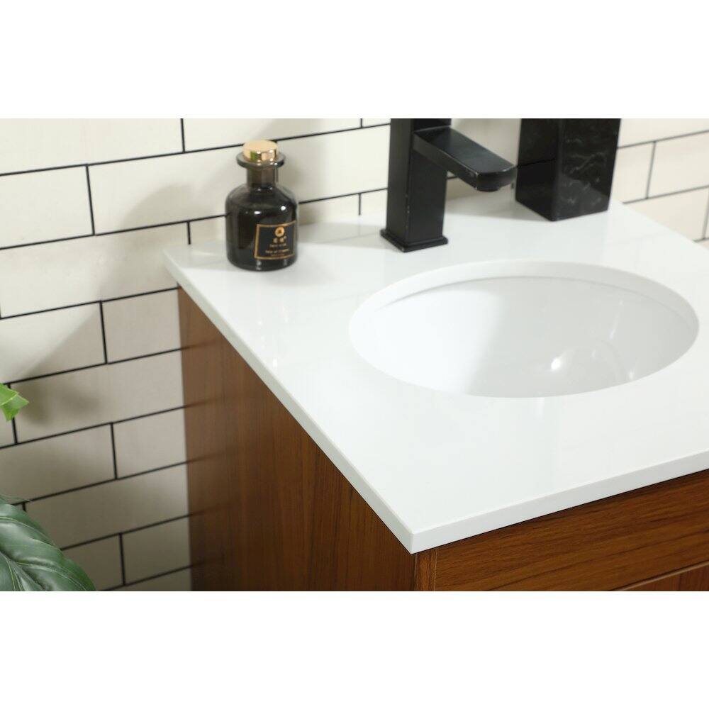 Alt View 7. Elegant Kitchen and Bath - 18 Inch Single Bathroom Vanity In Teak - Teak.