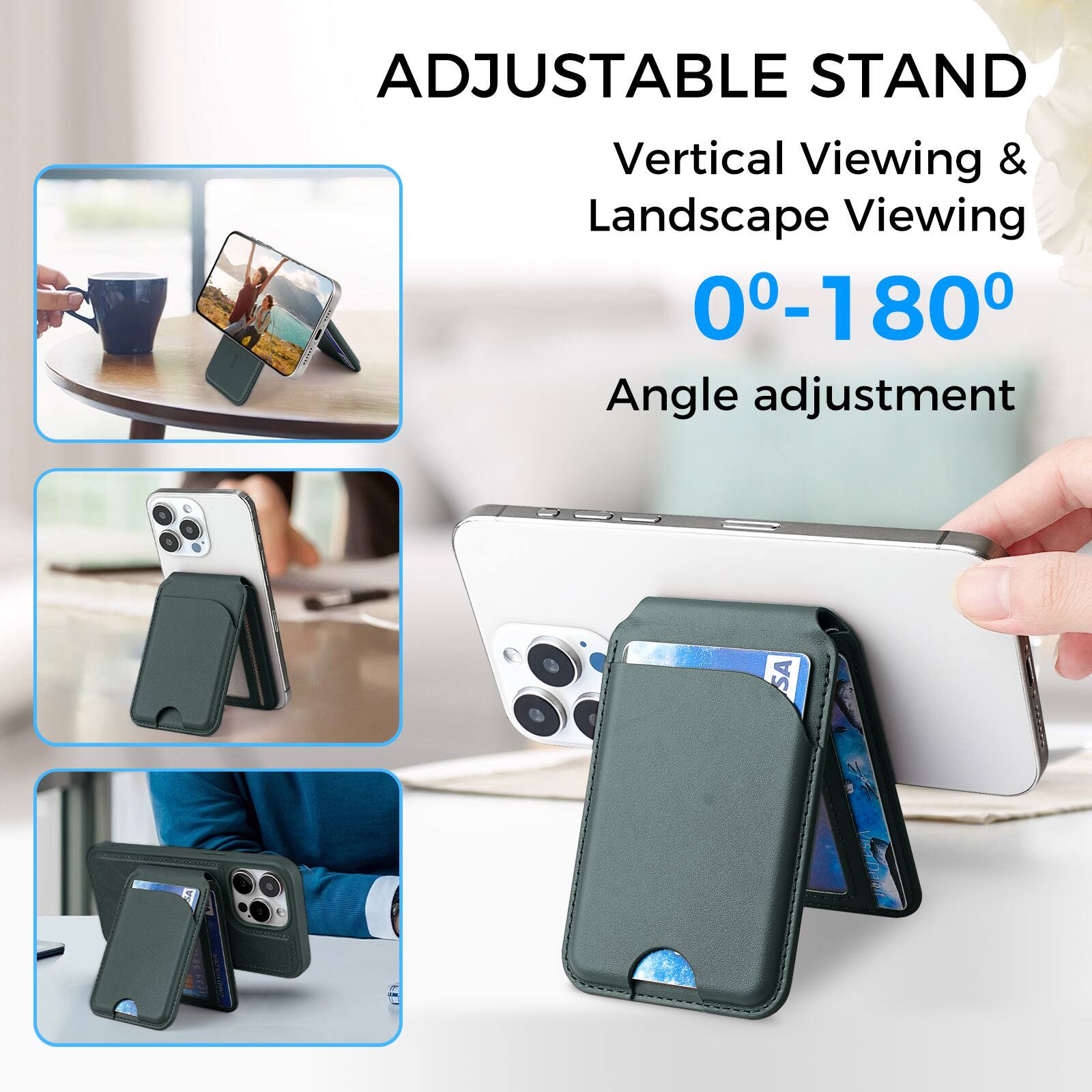 ADJUSTABLE STAND  
Vertical Viewing & Landscape Viewing  
0°-180° Angle adjustment