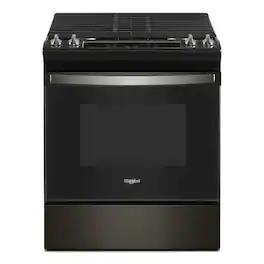 Whirlpool - 5.0 Cu. Ft. Whirlpool® Gas Range with Frozen Bake™ Technology .- Black Stainless - Black Stainless Steel