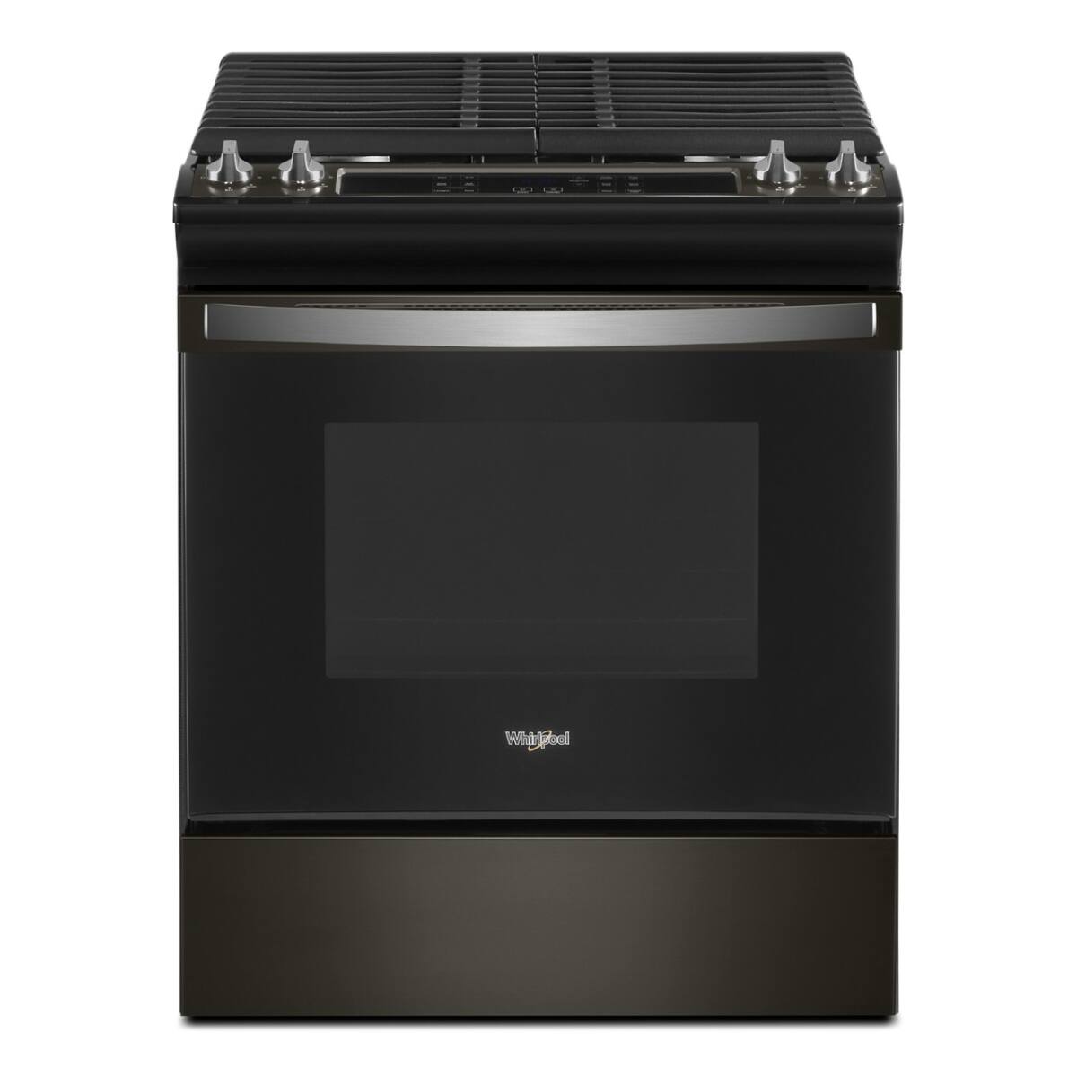 Whirlpool - 5.0 Cu. Ft. WhirlpoolÂ® Gas Range with Frozen Bakeâ„¢ Technology .- Black Stainless - Black Stainless Steel