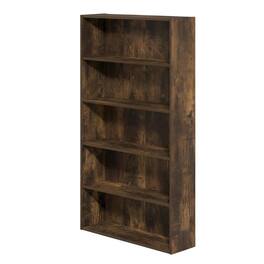 FurniFact - Wooden bookcase with clean design and sturdy construction - Amber Pine