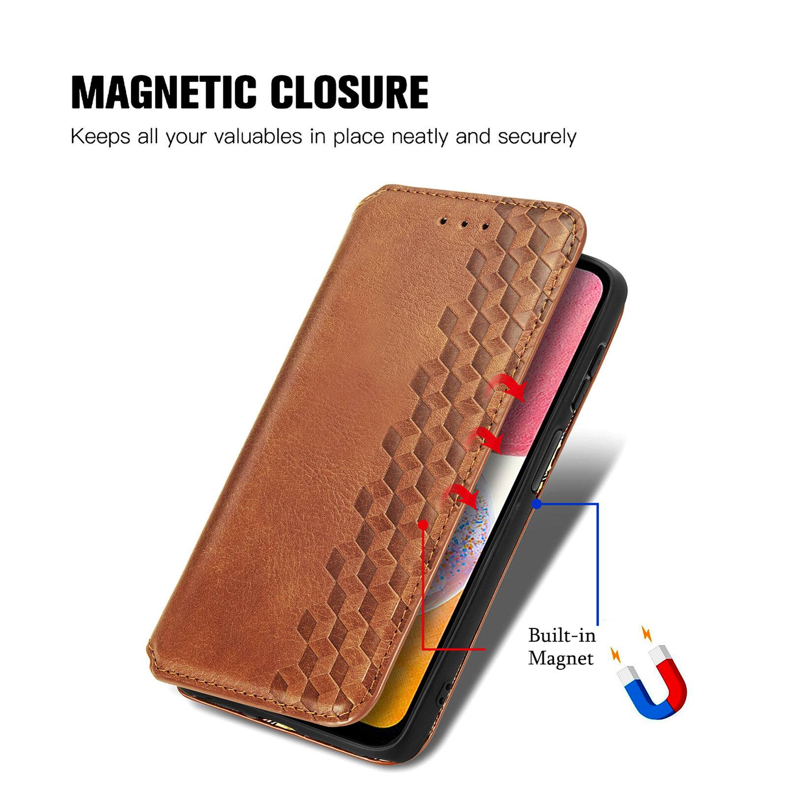 MAGNETIC CLOSURE  
Keeps all your valuables in place neatly and securely  
Built-in Magnet