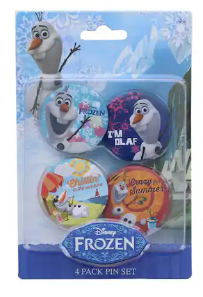 4+ Disney FROZEN 4 PACK PIN SET
I'M OLAF
Chillin' in the sunshine
Crazy for Summer