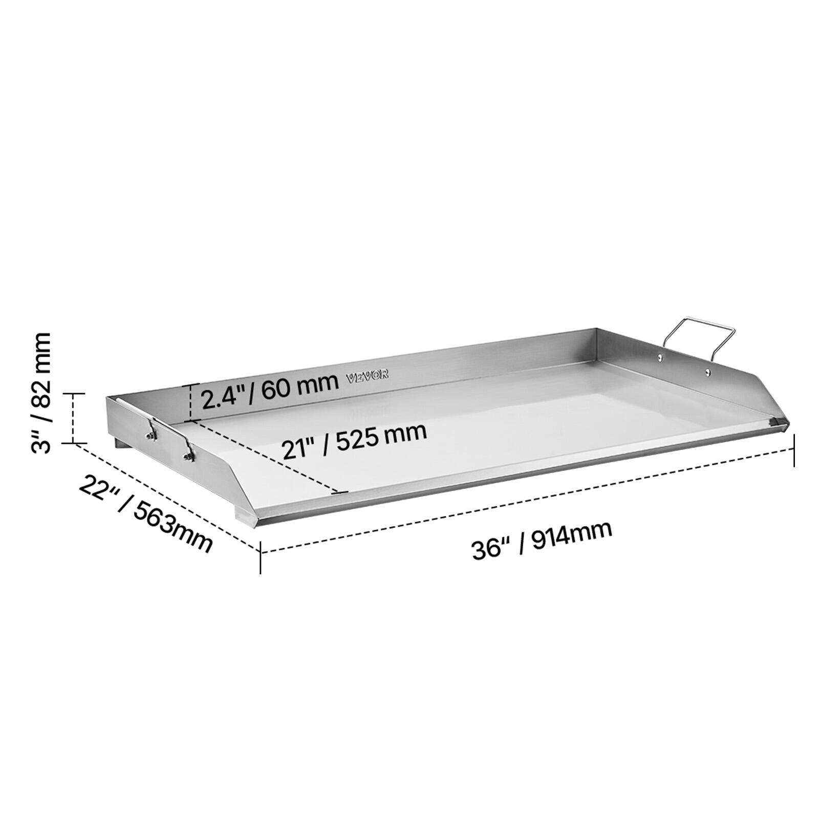 3" / 82 mm, 2.4" / 60 mm, 21" / 525 mm, 22" / 563 mm, 36" / 914 mm