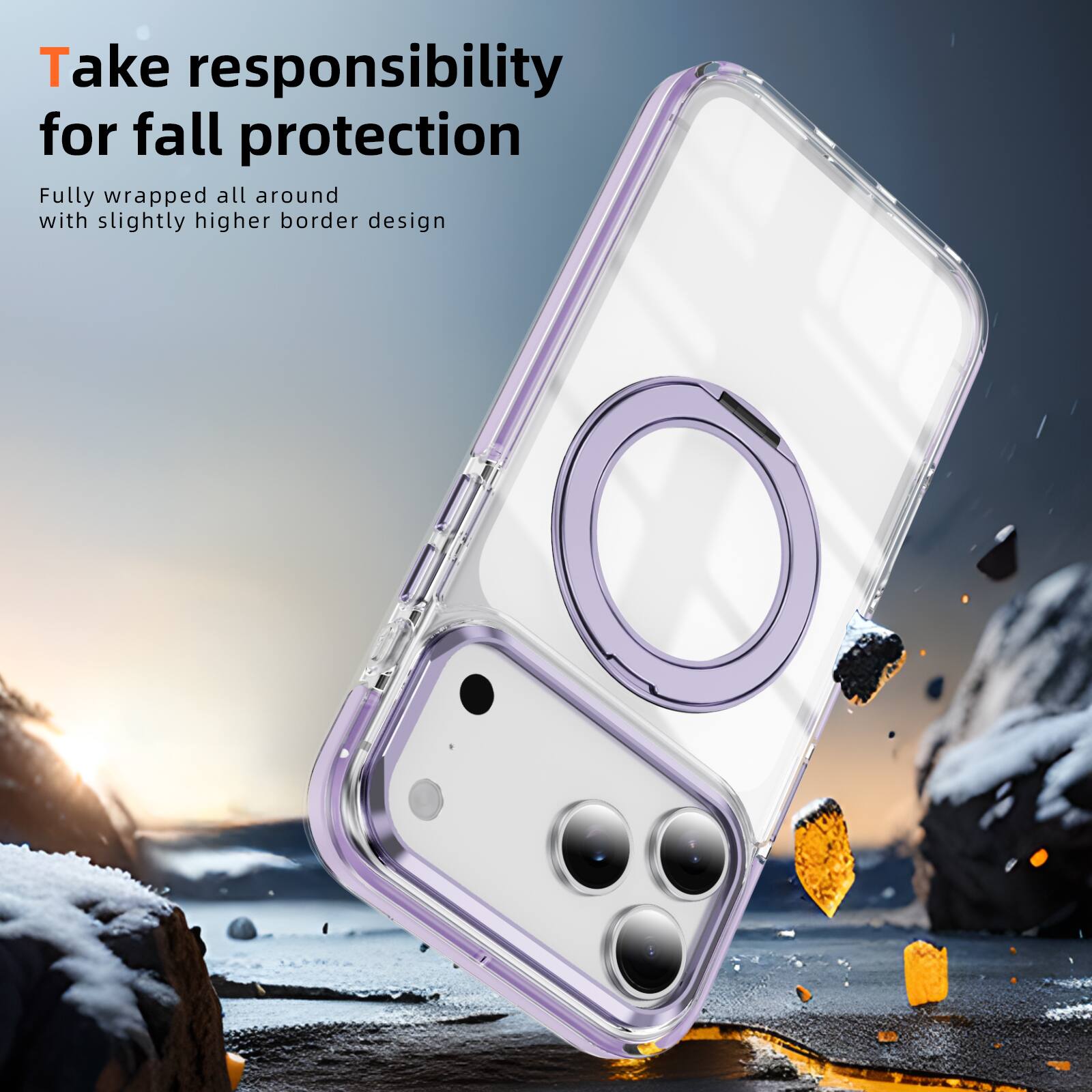 Take responsibility for fall protection  
Fully wrapped all around with slightly higher border design
