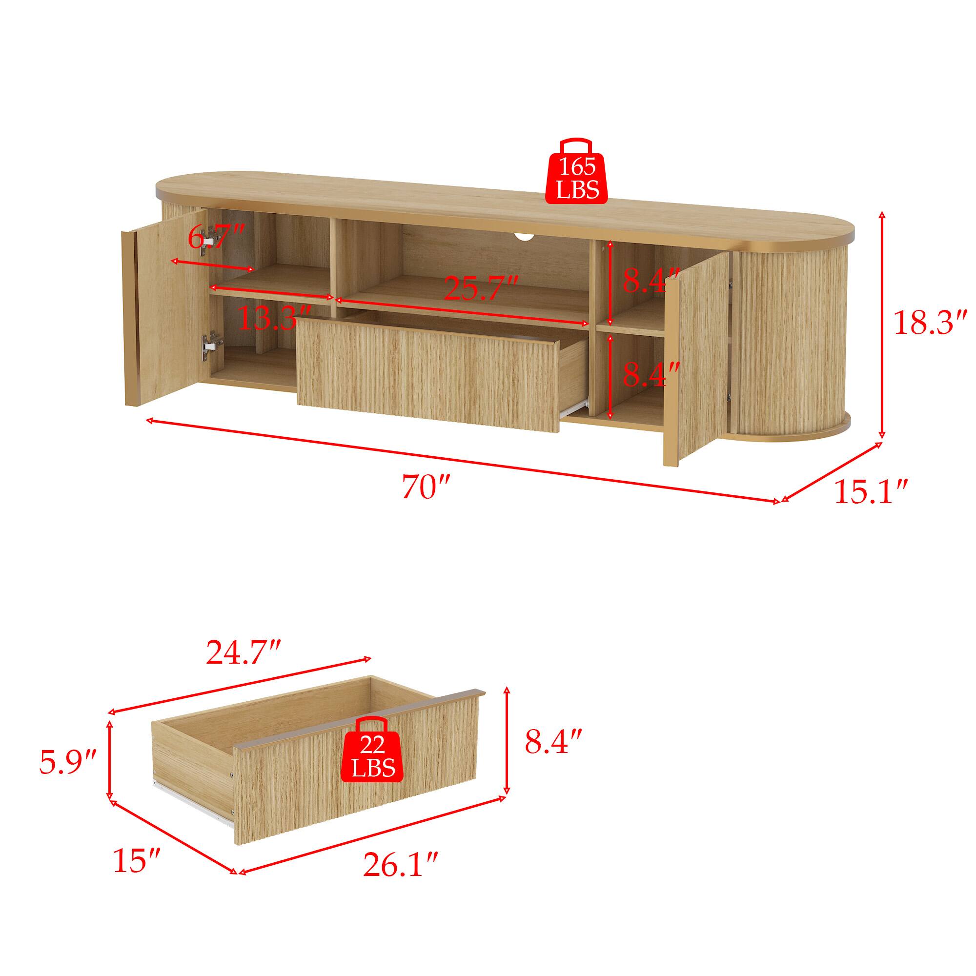 165 LBS  
6-7"  
13.3"  
25.7"  
8.4"  
8.4"  
18.3"  
70"  
15.1"  
24.7"  
5.9"  
22 LBS  
8.4"  
15"  
26.1"