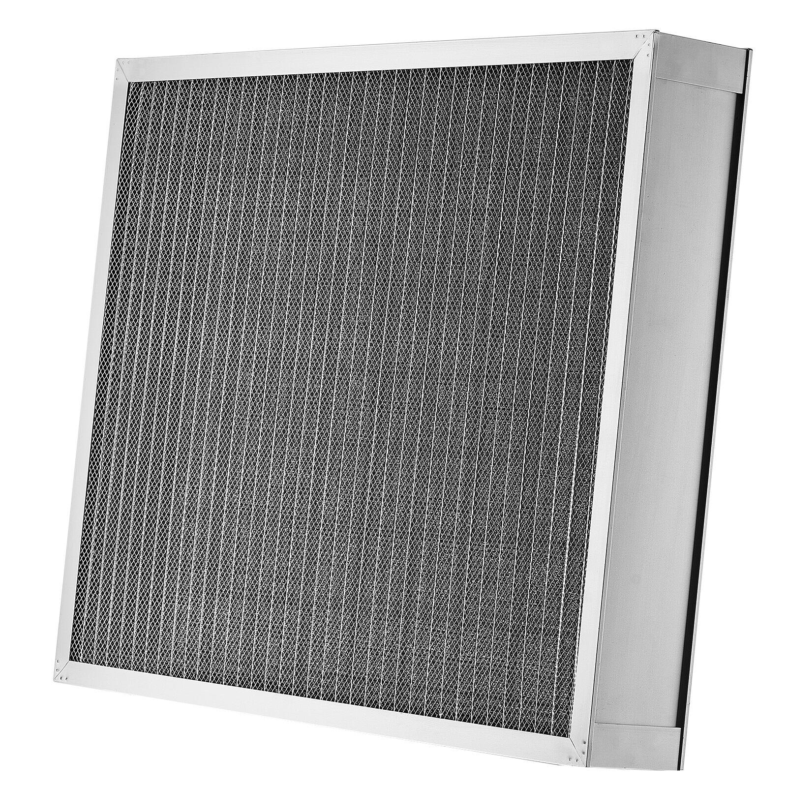 Alt View 10. Glintex - Electrostatic Air Filter, 20x25x4 inch Washable Reusable Aluminum HVAC Filter MERV 8, Long Life, Home Office Use - Silver.