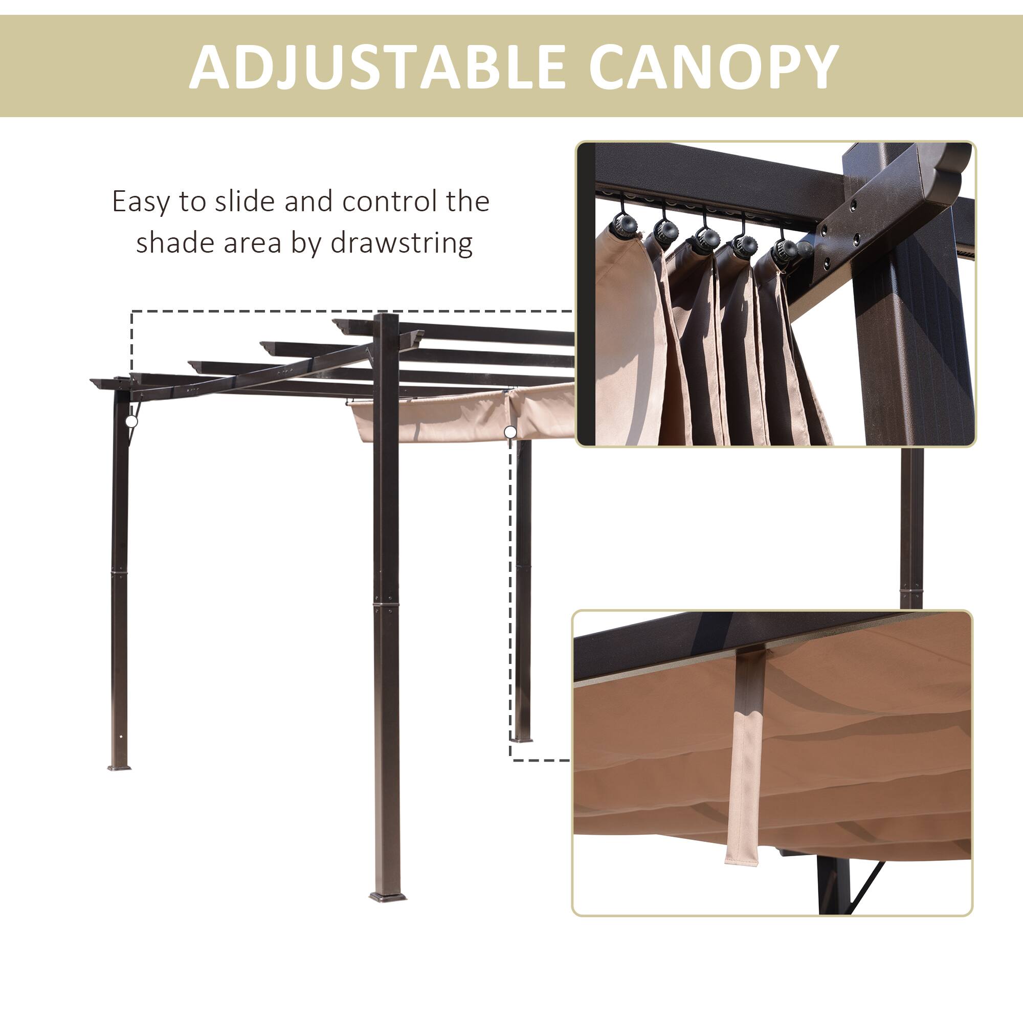 ADJUSTABLE CANOPY
Easy to slide and control the shade area by drawstring
