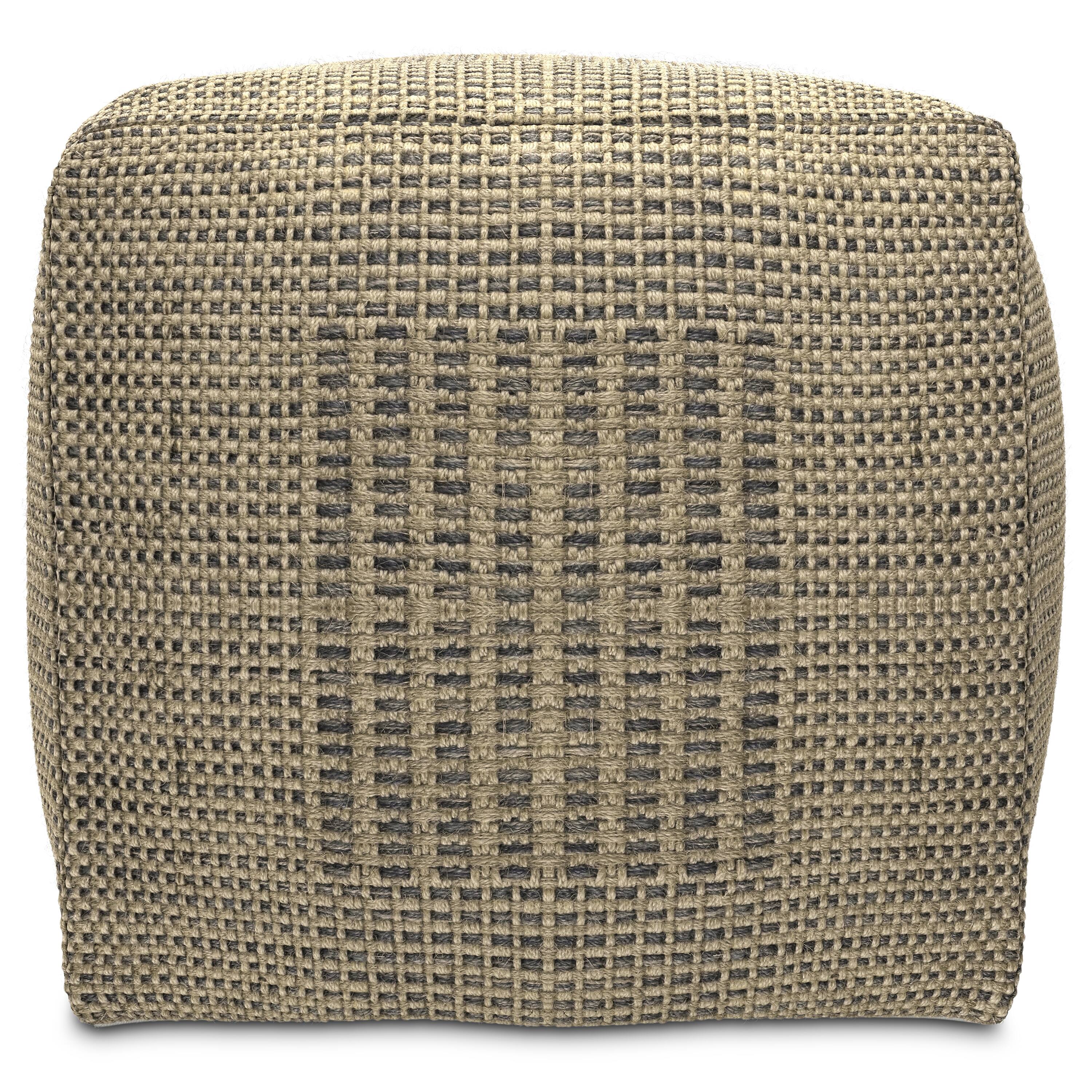 Left. Simpli Home - Simpli Home Delilah 18 inch Wide Square Pouf in Natural Handwoven Jute - Natural.