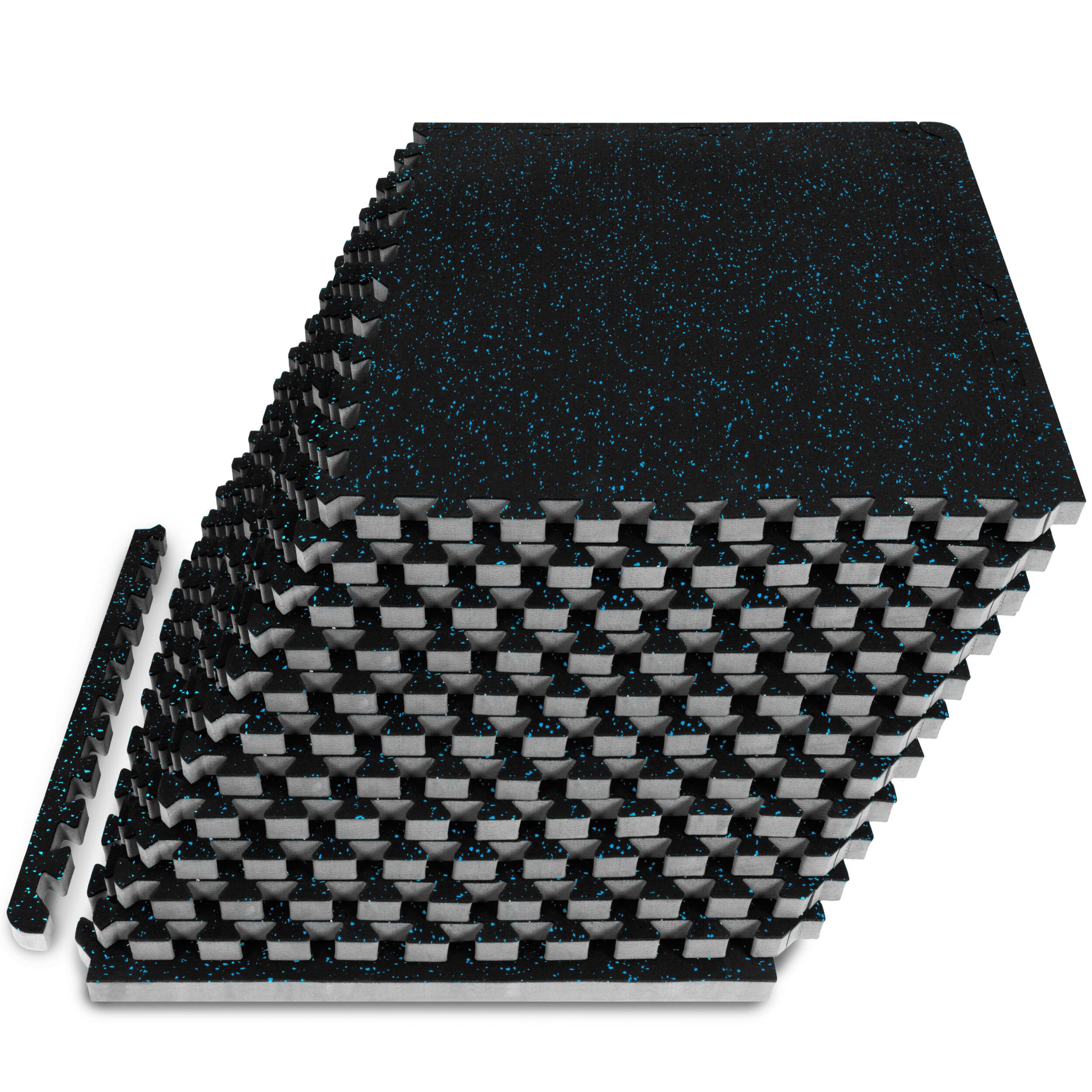 ProsourceFit - Rubber Top Exercise Puzzle Mat 3/4-in, 48 Sq Ft - 12 Tiles - Blue price history on PriceWatchPro