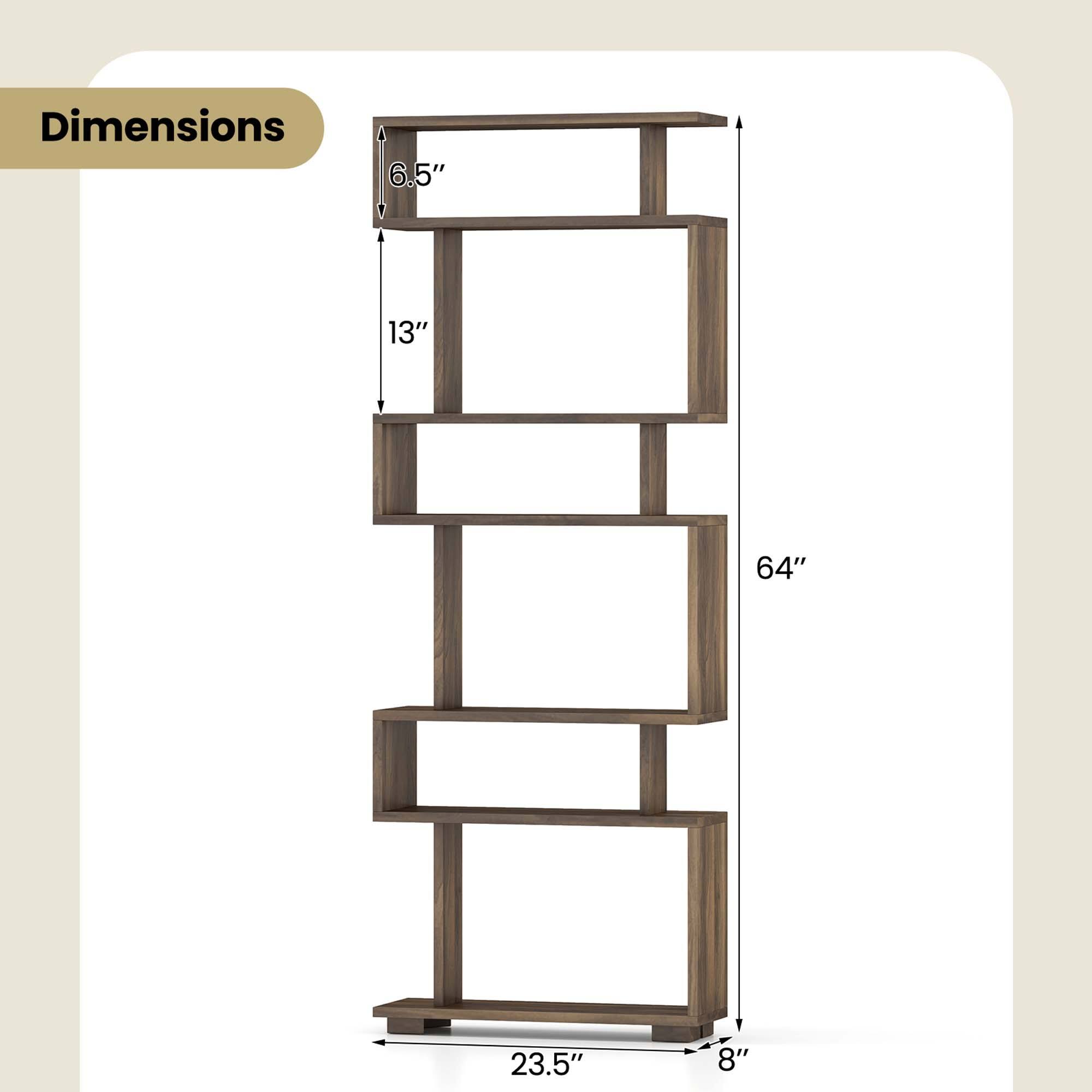 Dimensions: 6.5", 13", 64", 23.5", 8"