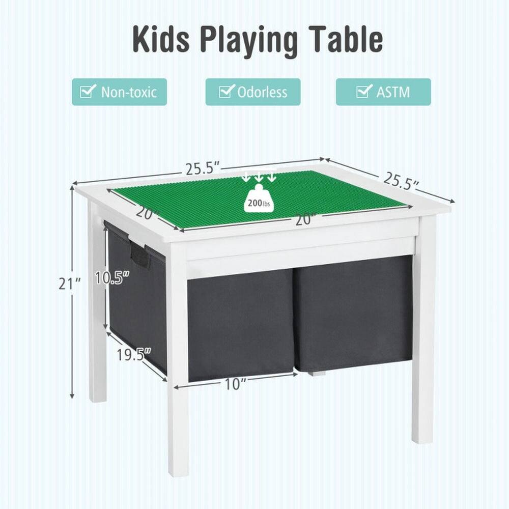 Kids Playing Table  
Non-toxic  
Odorless  
ASTM  
20" x 25.5"  
200lbs  
21" x 10.5"  
19.5" x 10"