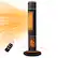 Front. Winado - 33" Tower Space Heater with 3D Flame, 1500W Portable Electric Heater with Thermostat, 60° Oscillation, Timer, Remote - Black.