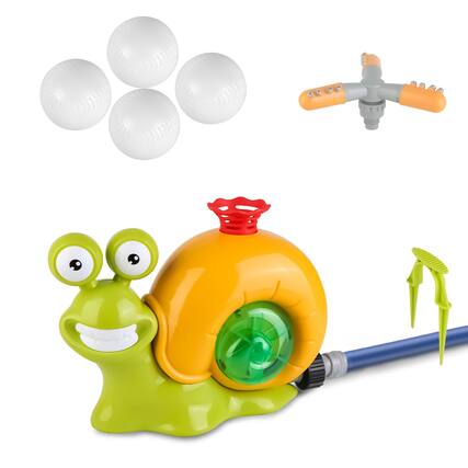 Front. DirectDeals - 2-in-1 Snail Water Sprinkler Baseball Toy – 360° Spray - Multi color.
