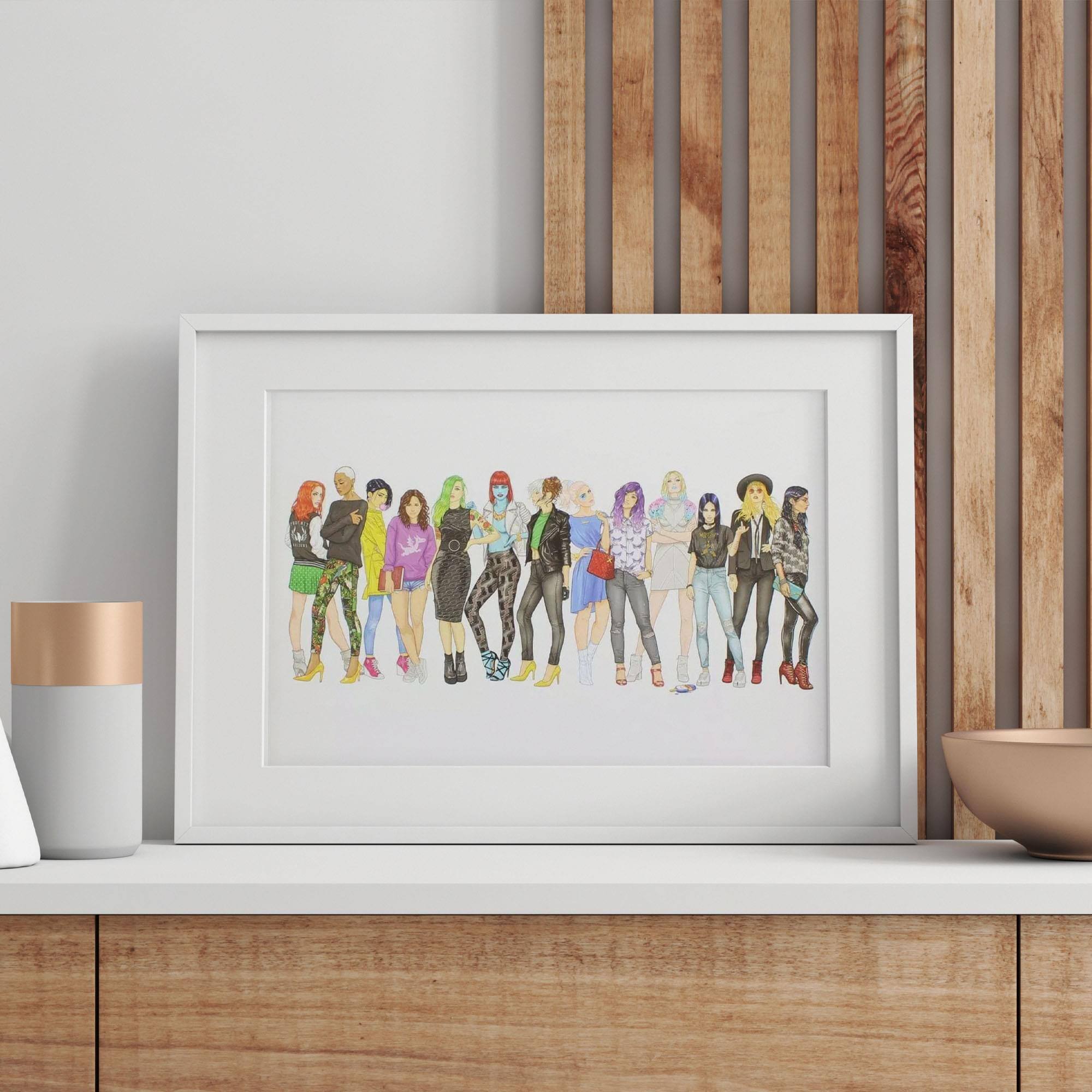 Alt View 10. Nerd Block - X-Women Street-Style 8x10 Art Print by Tomm Moken (Nerd Block Exclusive) - Multicolored.
