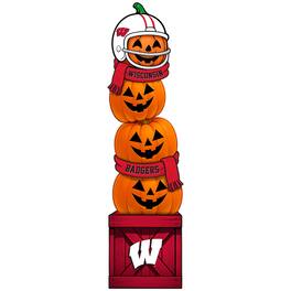 Fan Creations - Wisconsin Badgers 31" Stacked Pumpkin Leaner - Multicolor