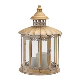 BreeBe - Vintage Metal Lantern - Rose Gold, Yellow