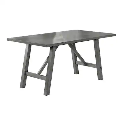 Front. Best Quality Furniture - Modern farmhouse rustic grey dining table - Rustic grey.