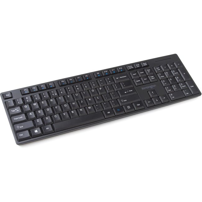 Kensington - Pro Fit Low-Profile Wireless Keyboard - Wireless Connectivity - RF - USB Interface - QWERTY Layout - Computer - Black