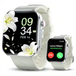 VEAT00L - Smart Watch, IP68 Waterproof, 1.84" Display, Bluetooth Calling, 180+ Sports Modes, Fitness Tracker for Men Women - Silver - (2025)