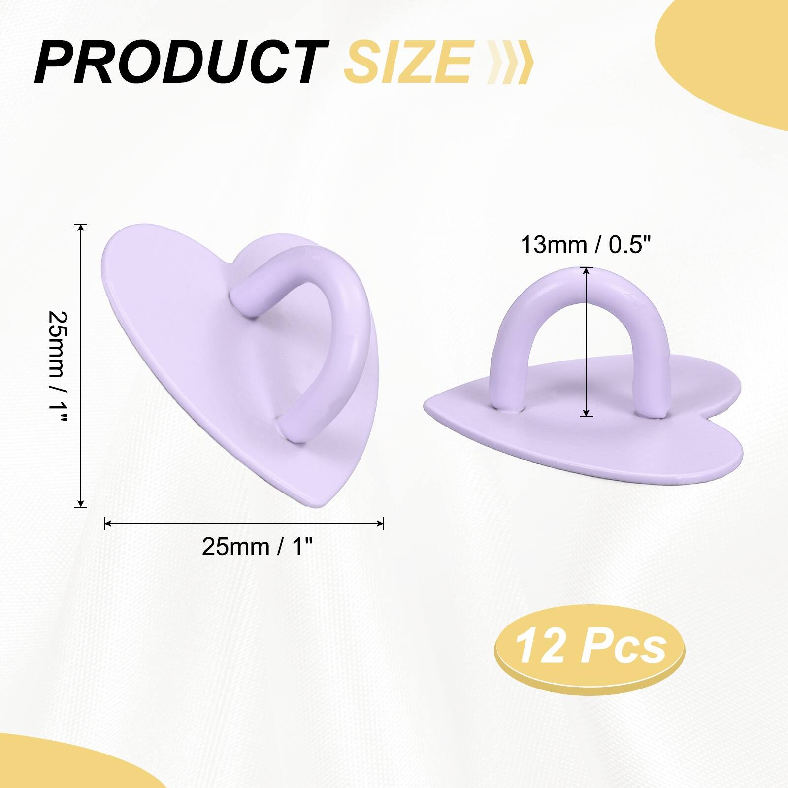 PRODUCT SIZE  
13mm / 0.5"  
25mm / 1"  
12 Pcs