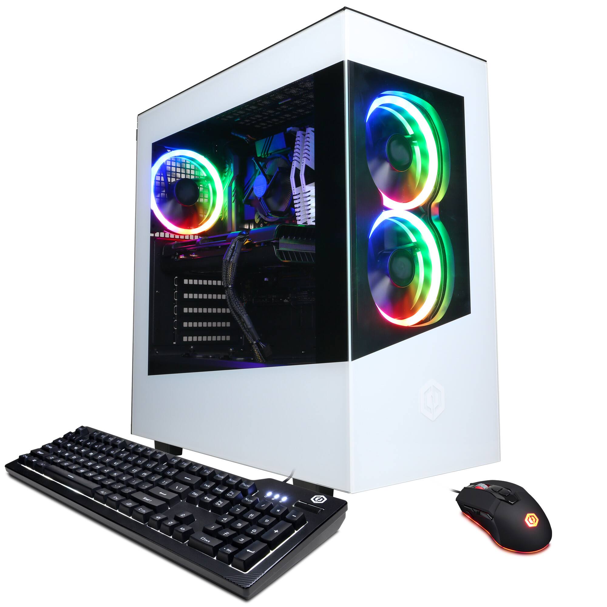 Front. CyberPowerPC - Master Gaming Desktop - AMD Ryzen 5 3600 - 16 GB DDR4 - AMD Radeon RX 6700 XT - 2TB HDD + 240GB SSD.