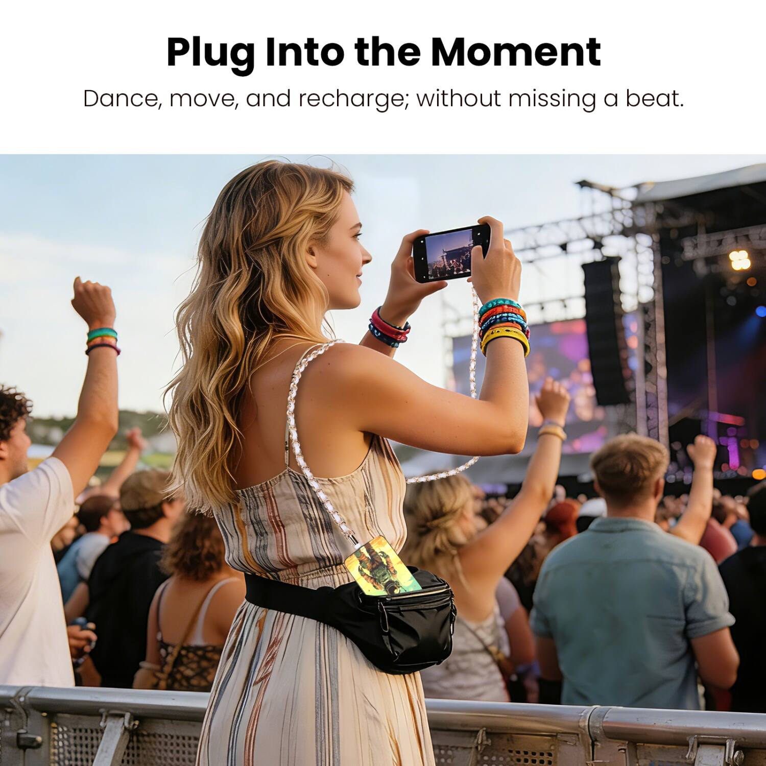 Plug Into the Moment  
Dance, move, and recharge; without missing a beat.