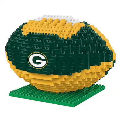 Front. Forever Collectibles - Green Bay Packers NFL BRXLZ Football 704-Piece Building Block Set - Green.
