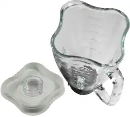 HQRP - Glass Jar Set for Oster Osterizer Blender, 004954-011-090 014709-156-000, 1.75L Pitcher, 0.46 Gallon, Lid - White