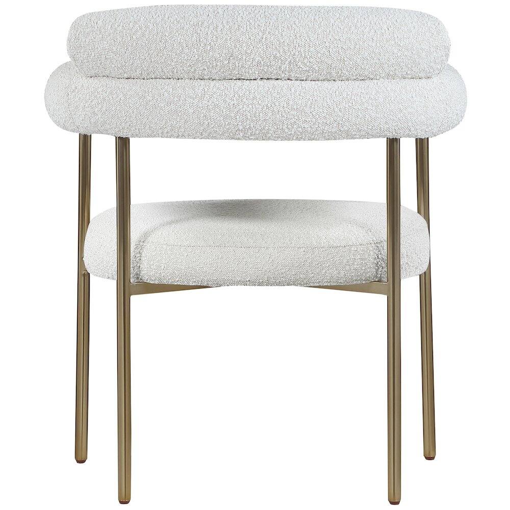 Alt View 1. Meridian Furniture - Blake Cream Boucle Fabric Dining Chair, Set of 2 - Beige.