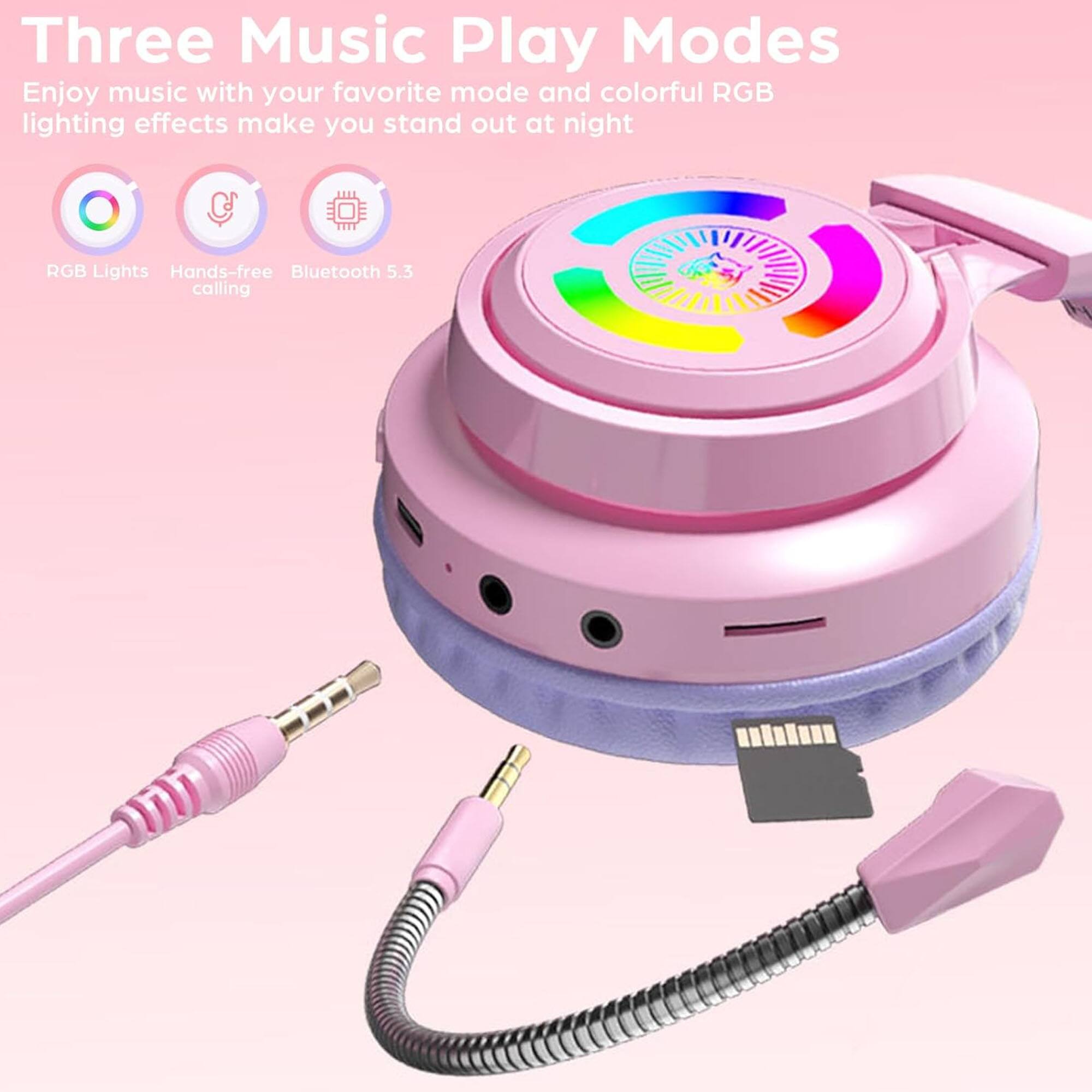 Three Music Play Modes

Enjoy music with your favorite mode and colorful RGB lighting effects make you stand out at night

RGB Lights
Hands-free calling
Bluetooth 5.3