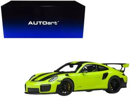 Porsche 911 (991.2) GT2 RS Weissach Package Stripes 1/18 Model Car by Autoart - Acid Green With Carbon