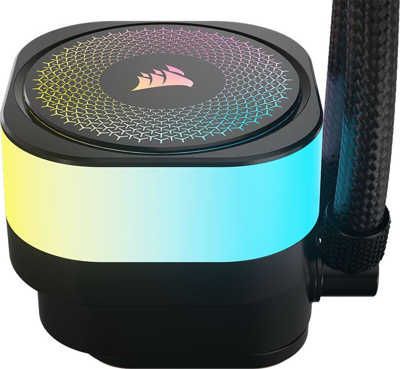 Alt View 12. CORSAIR - ICUE LINK TITAN 420 RX Liquid CPU Cooler with RGB Lighting - Black.