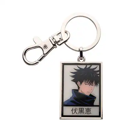 Front. SalesOne LLC - Jujutsu Kaisen Megumi Fushiguro Character Keychain - Silver.