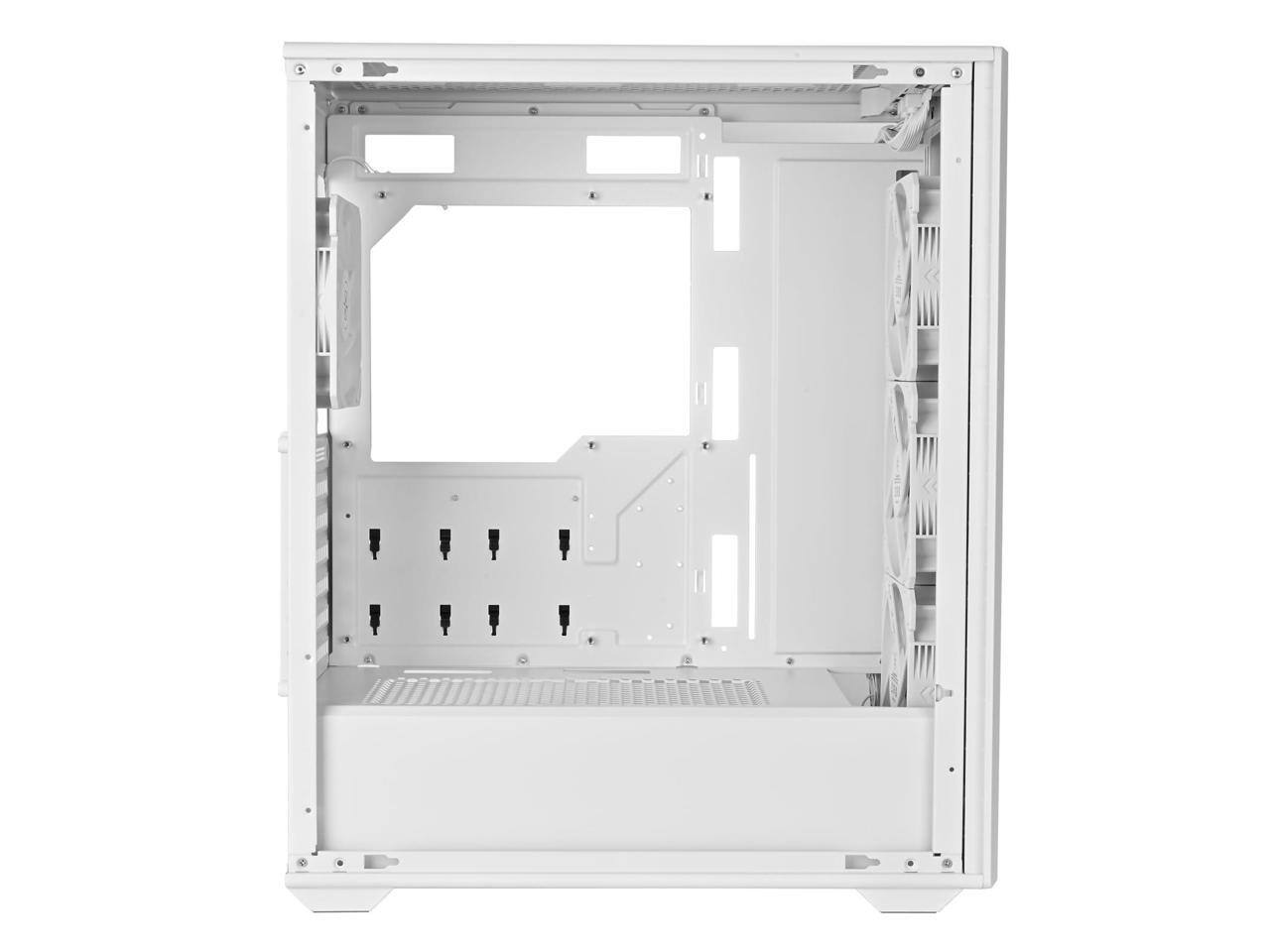 Alt View 5. SilverStone - SilverStone Technology FARA 515XR White Compact ATX Tower Chassis with Four Included Rainbow Fans, SST-FA515XR-WG - White.