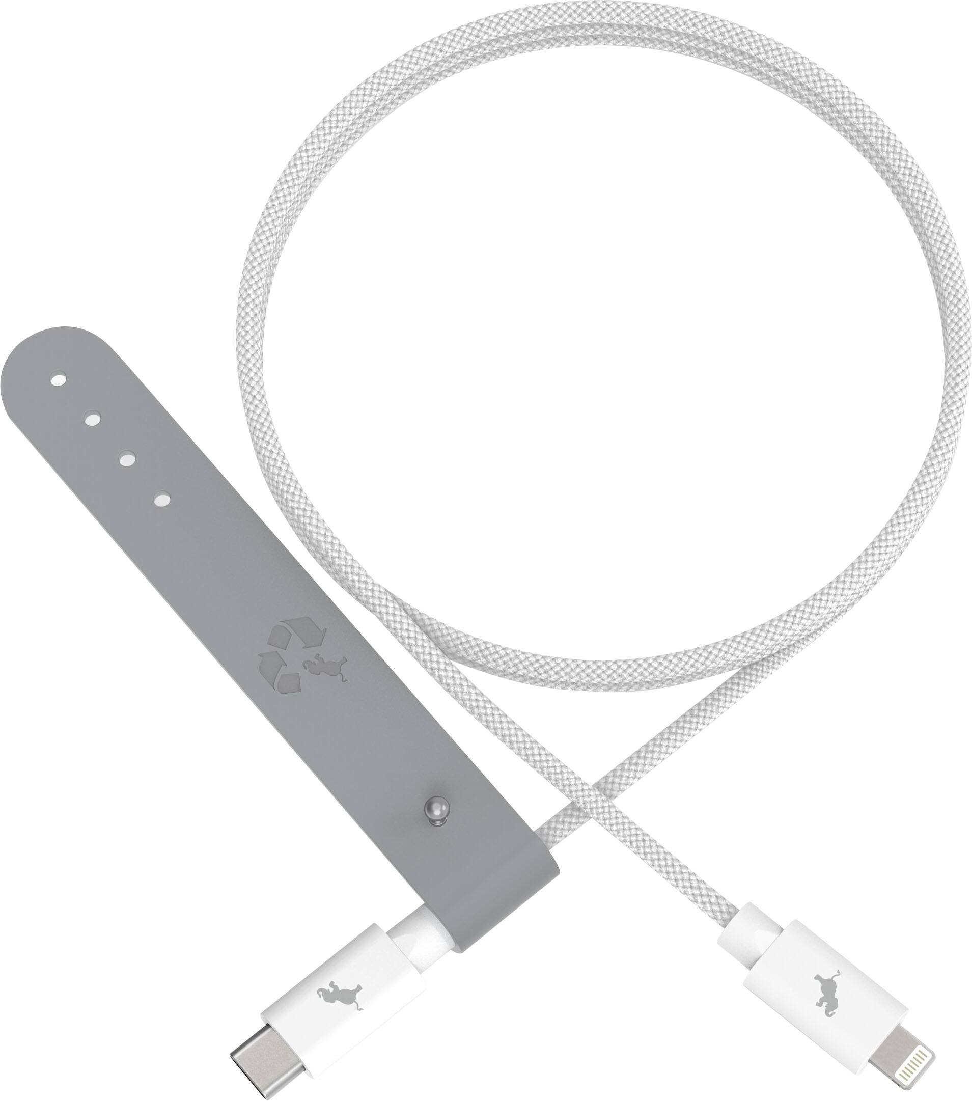 Alt View 1. Nimble - Powerknit USB-C to Lightning Cable 2M/6.5 FT MFi Certified Fast Charging for iPhone 14–6, iPad & AirPods, Durable Cord - White.