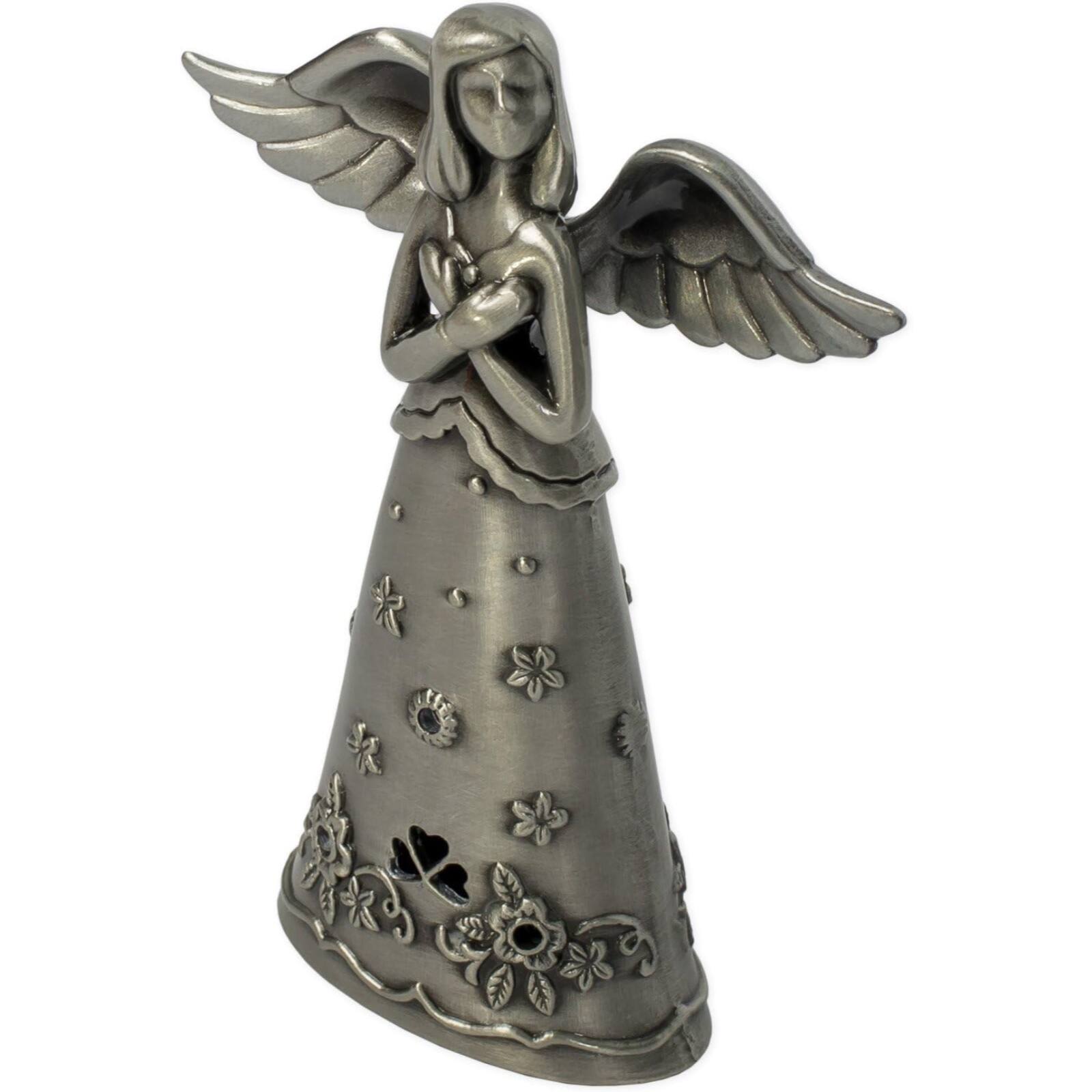 Angle. Ganz - Ganz Angel of Remembrance Metal Figurine 4.75 inch Faithful Angels - Silver.